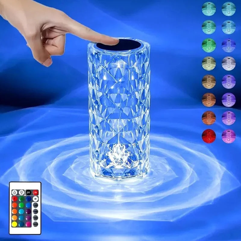 New Unique Style Crystal Diamond Table Lamp with 16 colours