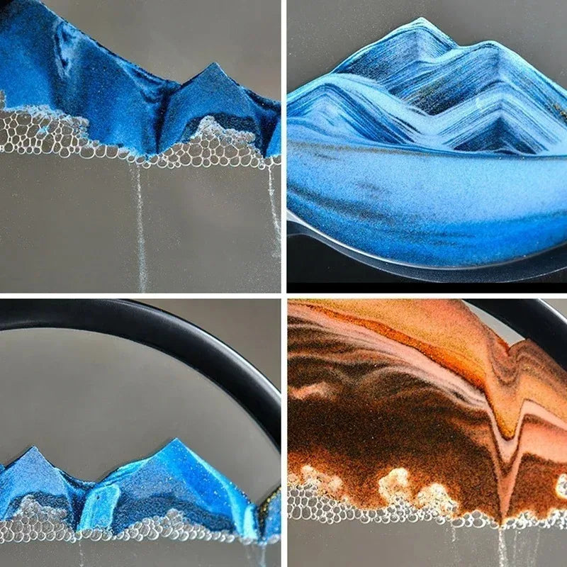 3D Moving Sand Art Lamp, Sand Lamp, Flowing Sand Painting