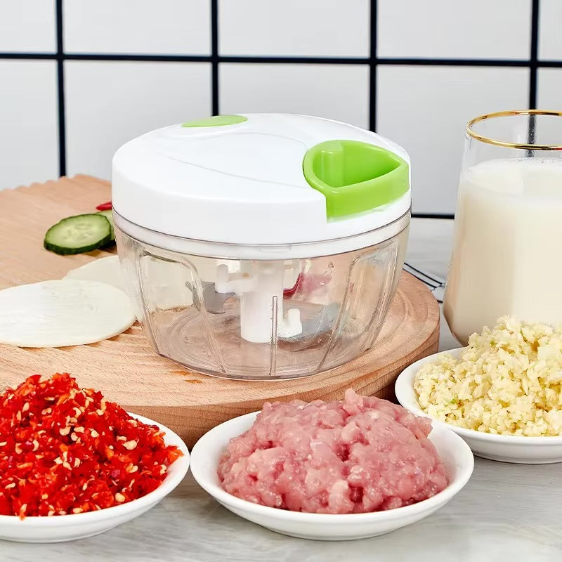 Manual easy spin Hand pulled speedy vegetable and food chopper/ cutter