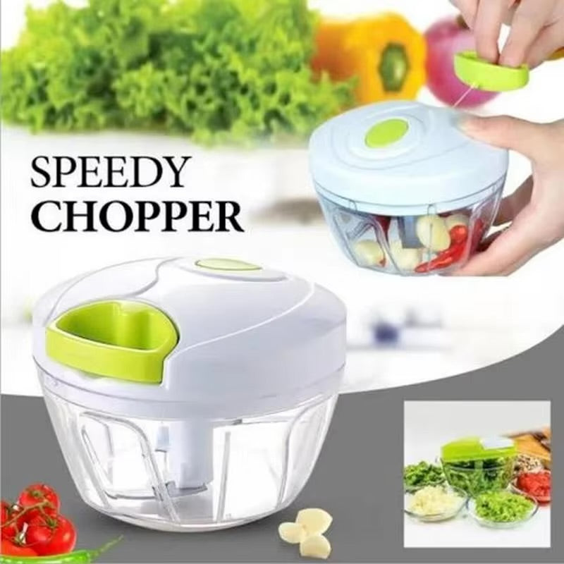 Manual easy spin Hand pulled speedy vegetable and food chopper/ cutter