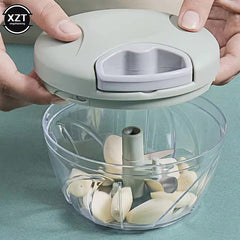 Manual easy spin Hand pulled speedy vegetable and food chopper/ cutter