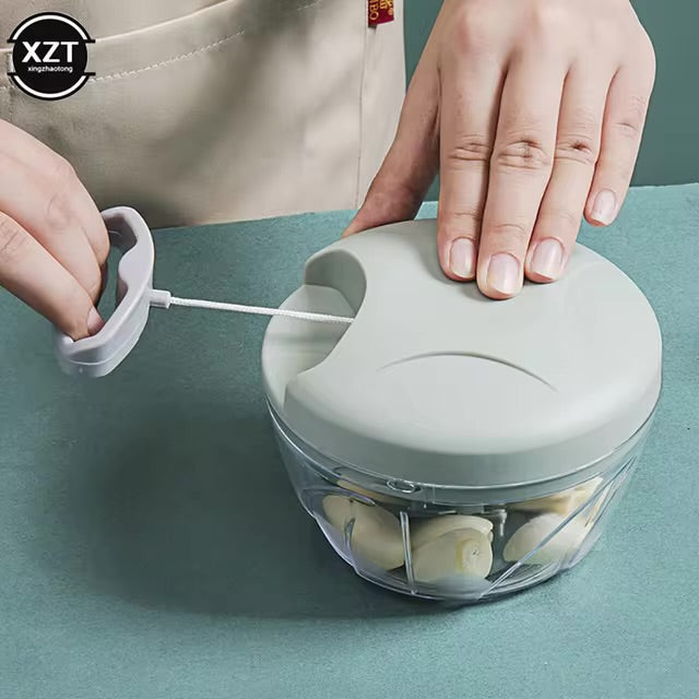 Manual easy spin Hand pulled speedy vegetable and food chopper/ cutter