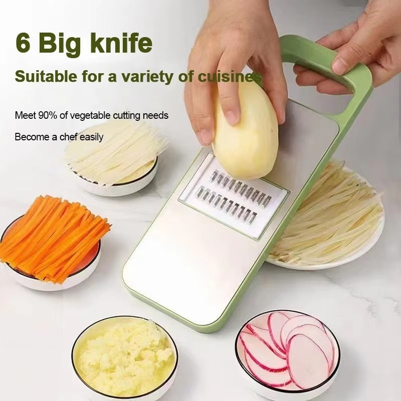 5 in 1 Stainless Steel  Multifunctional Vegetable Slicer Cutter