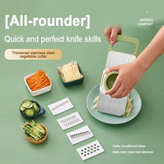 5 in 1 Stainless Steel  Multifunctional Vegetable Slicer Cutter