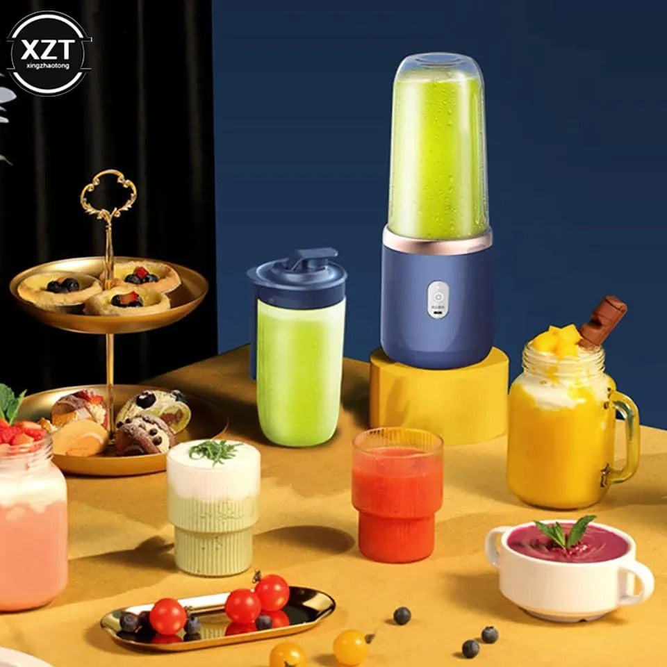 2 in 1 USB Rechargeable Portable Juicer Blender - 6 Blades