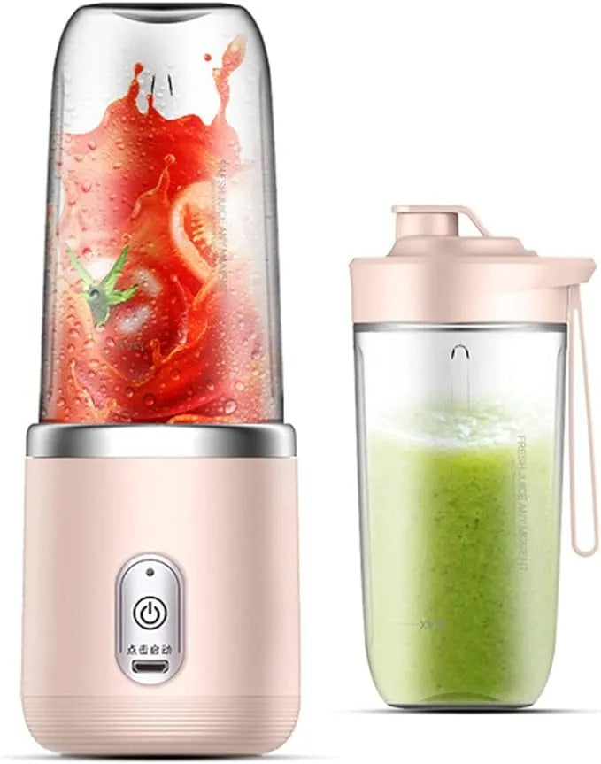 2 in 1 USB Rechargeable Portable Juicer Blender - 6 Blades