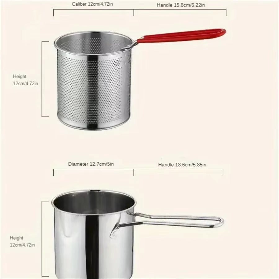 Stainless Steel Deep Frying Pot/Drainer