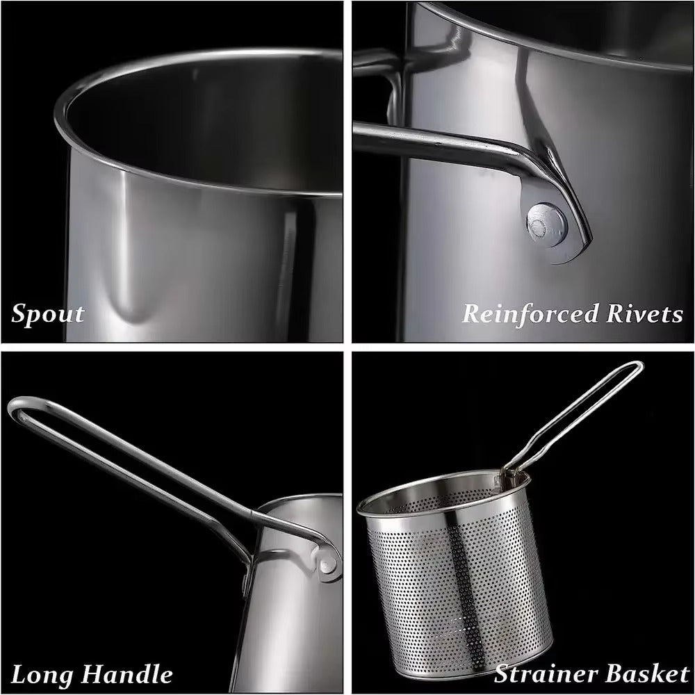 Stainless Steel Deep Frying Pot/Drainer