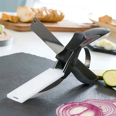 2-in-1 Smart Cutter Food Scissors, multipurpose Chopper Vegetable Cutter