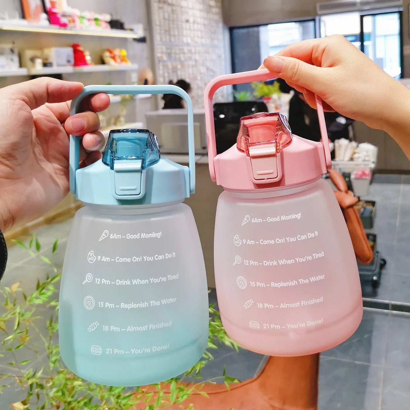 New Fancy 1300ML Oval Shape Direct Sip Water Bottle  (Mix/Random Colour)