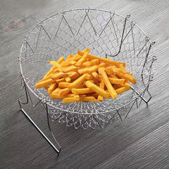 Stainless Steel Foldable Multifunctional Frying Basket/Drainer